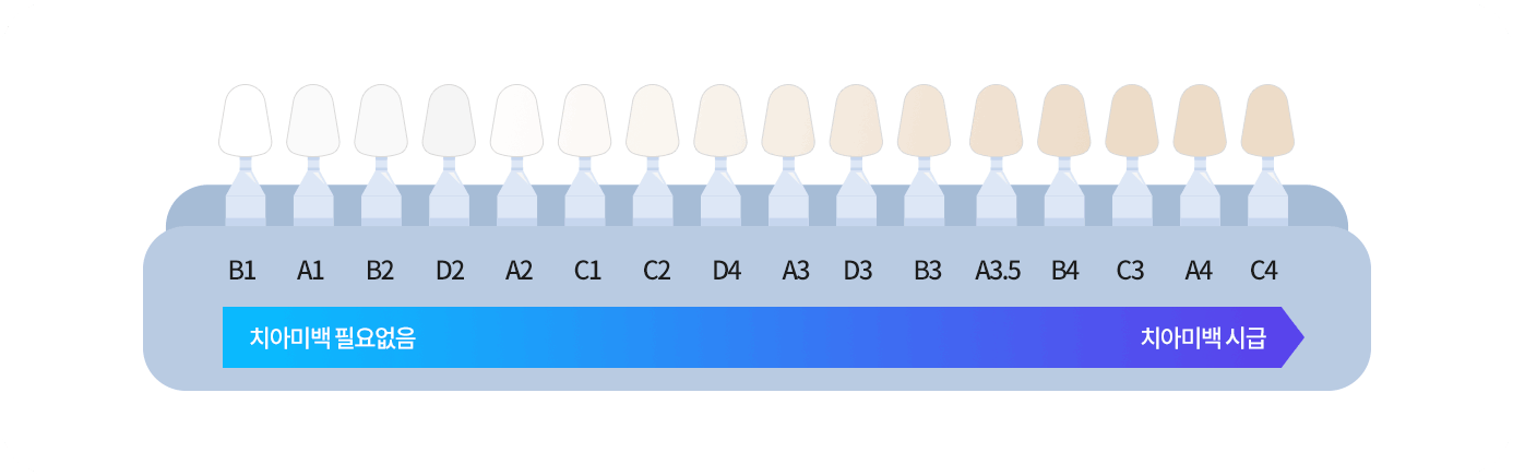 치아 밝기 단계